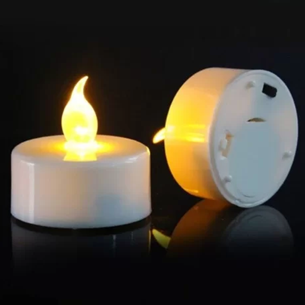 vela eletronica modelo branco led