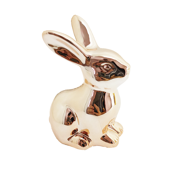 coelho pascoa de ceramica fofo decorativo brilhante 3