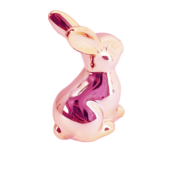 coelho pascoa de ceramica fofo decorativo brilhante 7