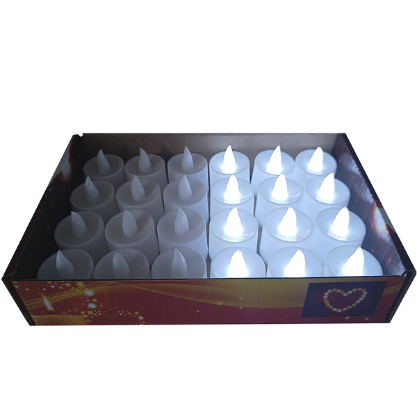 kit 24 velas led brancas pequena 2
