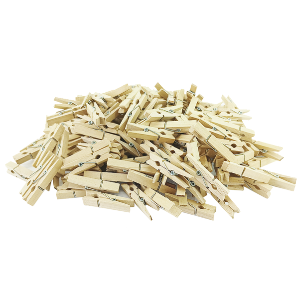 200 pregadores de madeira natural roupa varal 2