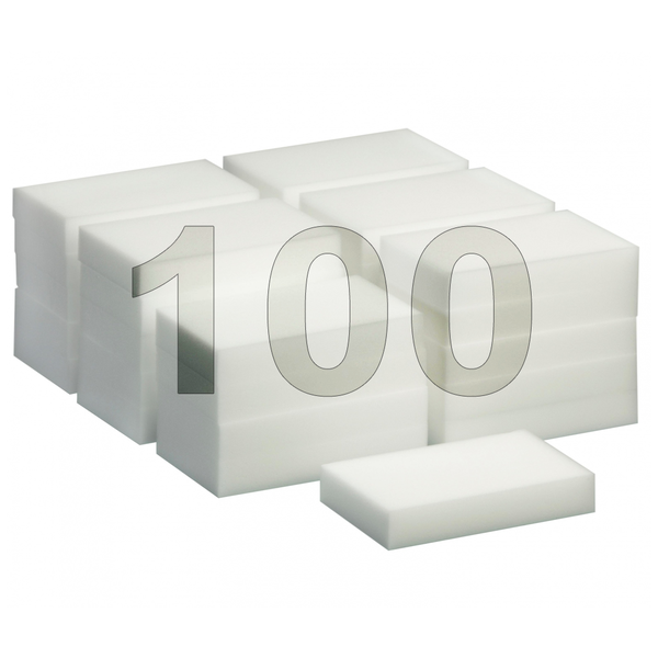 kit 100 esponjas branca grande magica tira manchas melanina