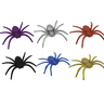 kit 6 aranhas de halloween decorativas glitter 2