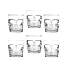 kit 6 copos de vidro caveira transparente 300ml