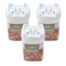 kit 3 potes hermeticos quadrados 300ml branco