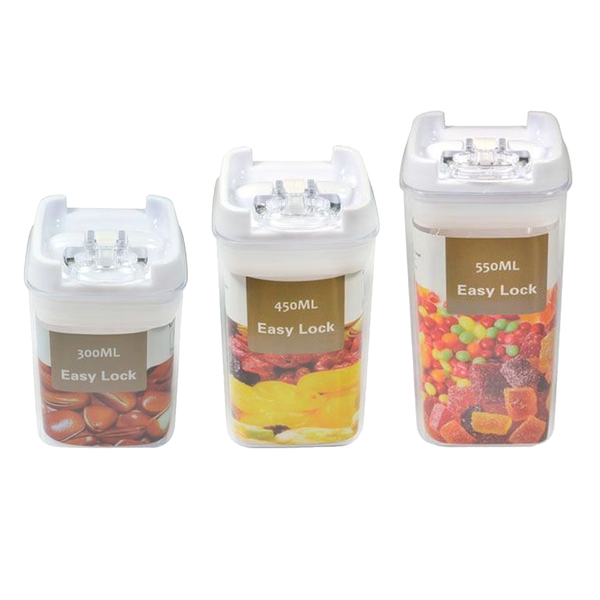 kit potes hermeticos quadrados