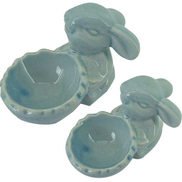 coelho de ceramica decoravito pascoa 8x4x7cm