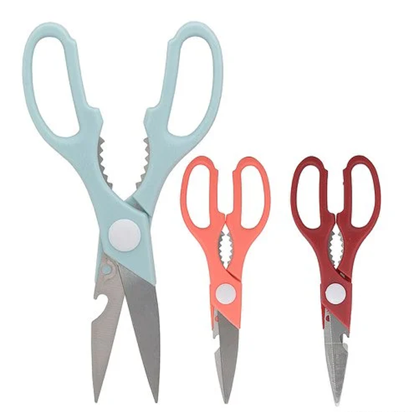 kit 3 tesouras de cozinha com ponta fina