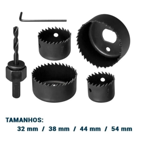 conjunto de metal serras do tipo copo e acessorios 6 pecas 2