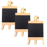kit 3 mini quadro negro de giz em madeira 29x16cm