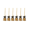 kit 6 mini vassoura decorativas halloween madeira