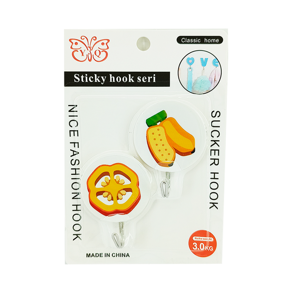 kit 2 ganchos adesivos de parede de plastico 3kg 3