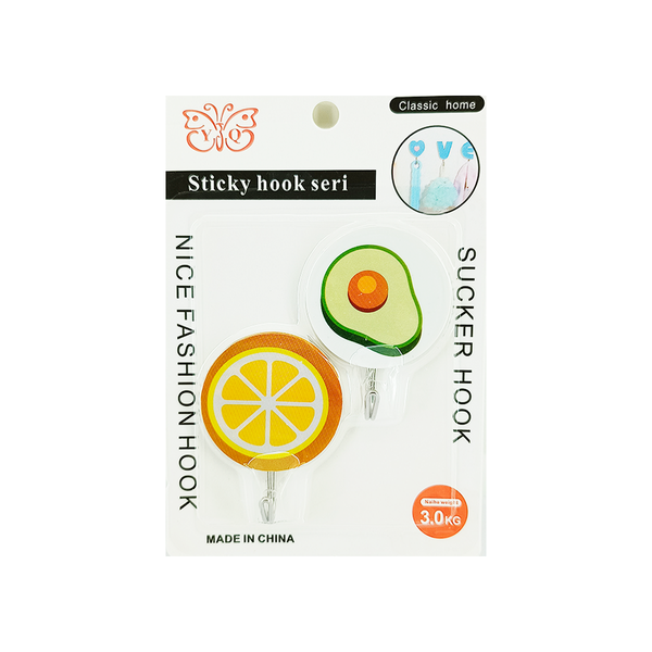 kit 2 ganchos adesivos de parede de plastico 3kg