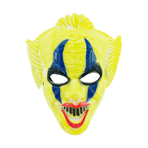 mascara de palhaco halloween amarela 2