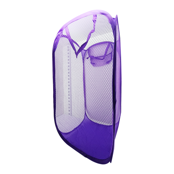 cesto de roupa colorido dobravel poliester 67cm azul marinho 15