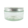 pote hermetico cilindrico de vidro com tampa prateada 7cm 3