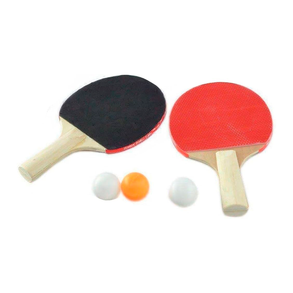 conjunto de ping pong com 2 raquetes e 3 bolinhas de plastico infantil 3
