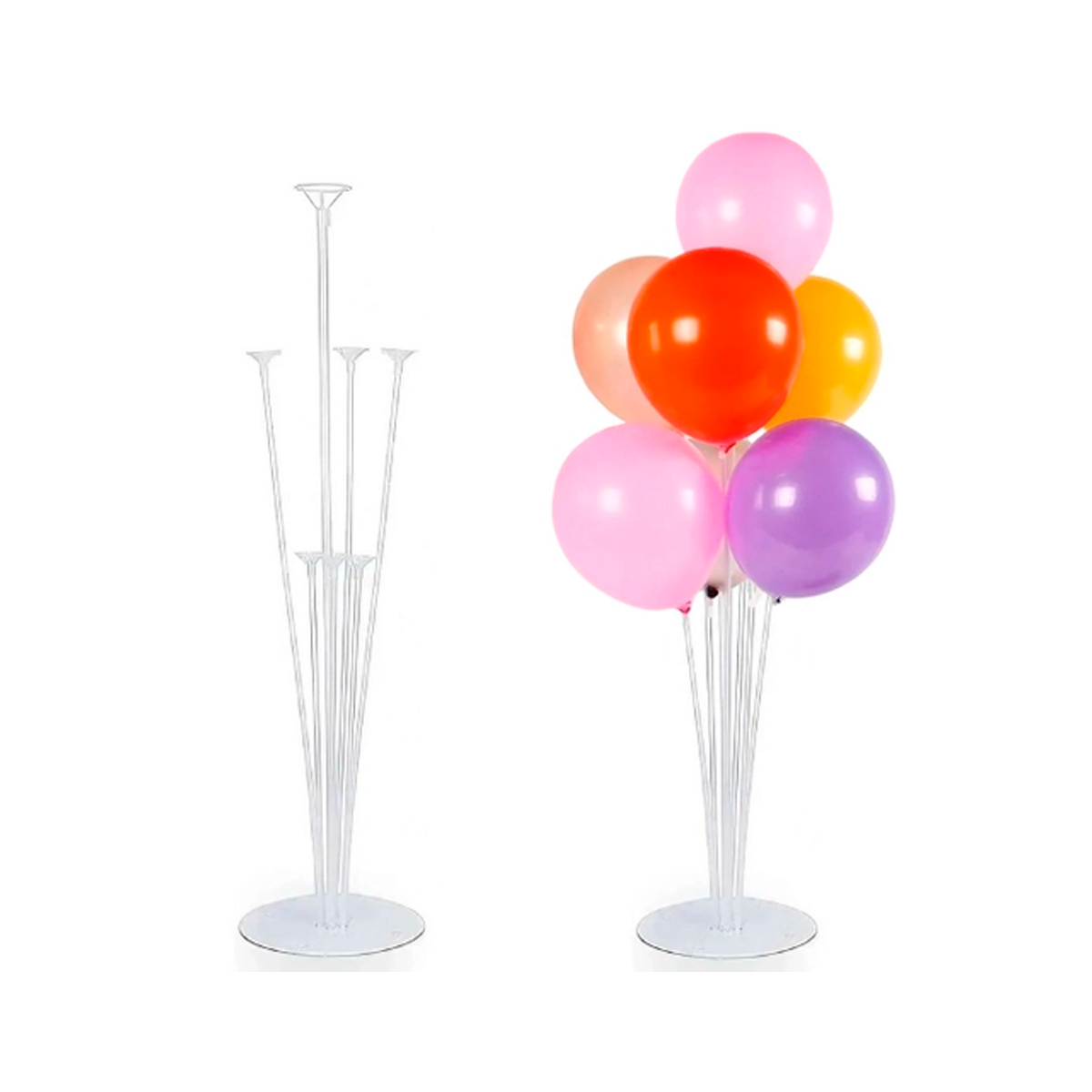 Suporte Para Balão Haste com 7 Decoração de Mesa Festa 70cm