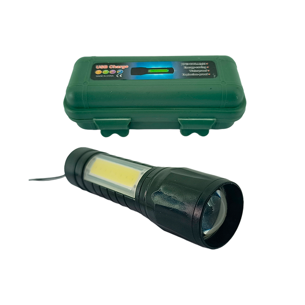 mini lanterna 11cm recarregavel usb