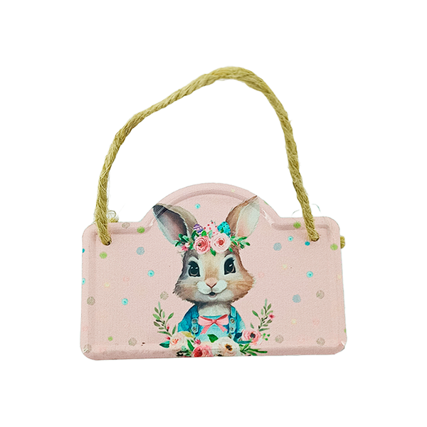 mini placa decorativa metalica de pascoa 9 5cm 5