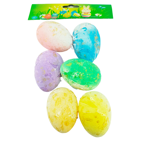 kit ovos de pascoa coloridos decorativos de isopor 7cm