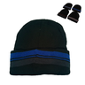 gorro de poliester listrado cores sortidas