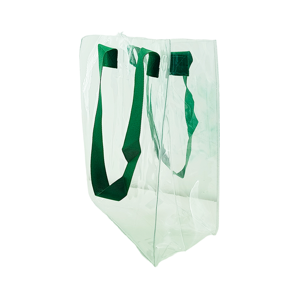 sacola reutilizavel transparente de plastico 34cm
