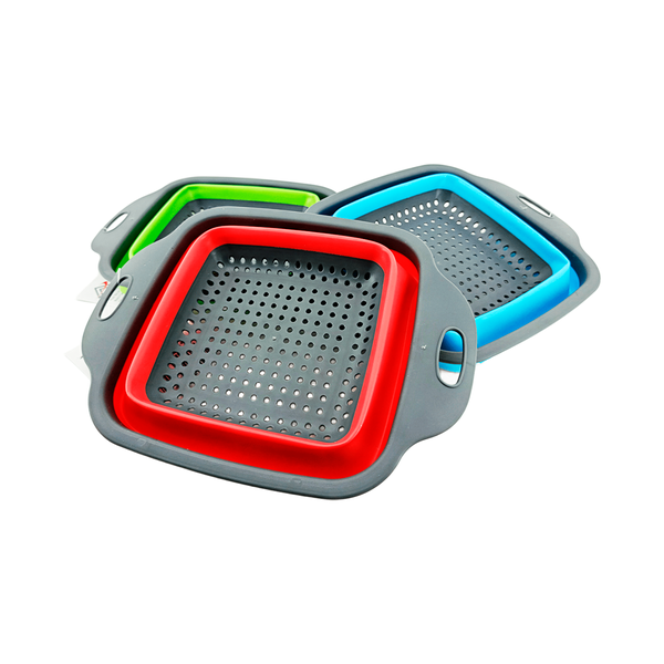 escorredor de alimentos silicone retratil 24cm multicolorido 2