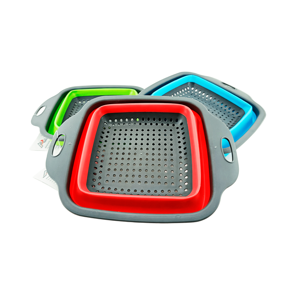 escorredor de alimentos silicone retratil 24cm multicolorido