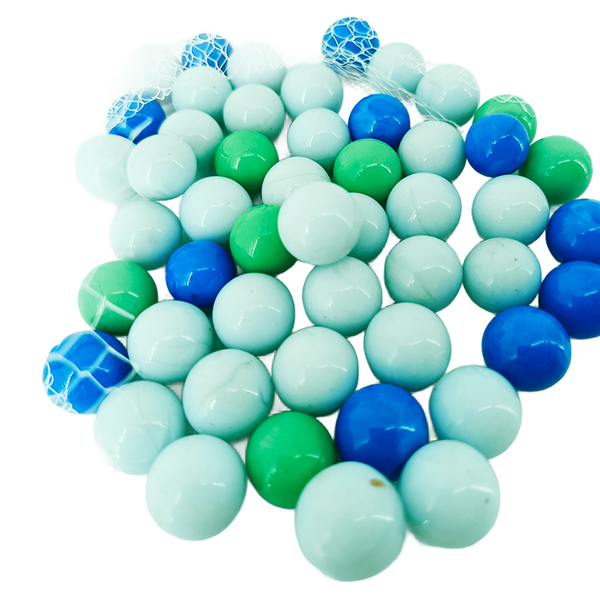 kit 50 bolinhas de gude cores sortidas 16mm 5