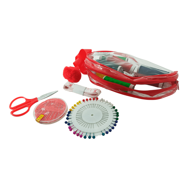 conjunto de costura com 13 pecas e penal vermelho 5