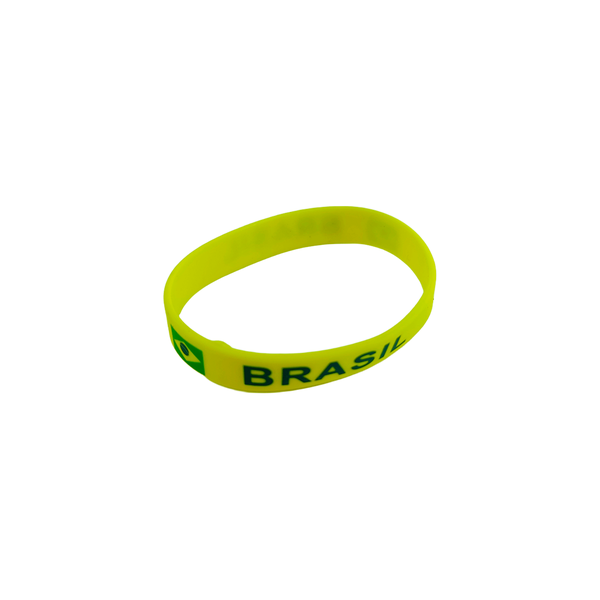 pulseira de borracha brasil amarela 2