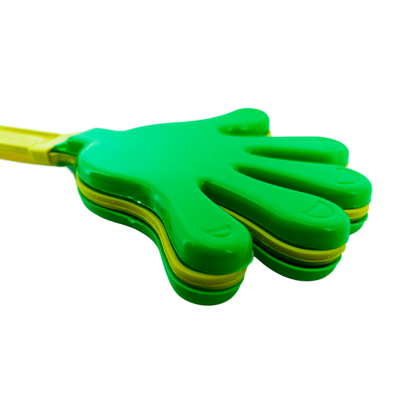 brinquedo bate palma de plastico amarelo e verde 3